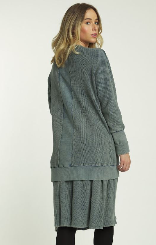 BA6 WASHED WAFFLE KNIT REG LENGTH SKIRT