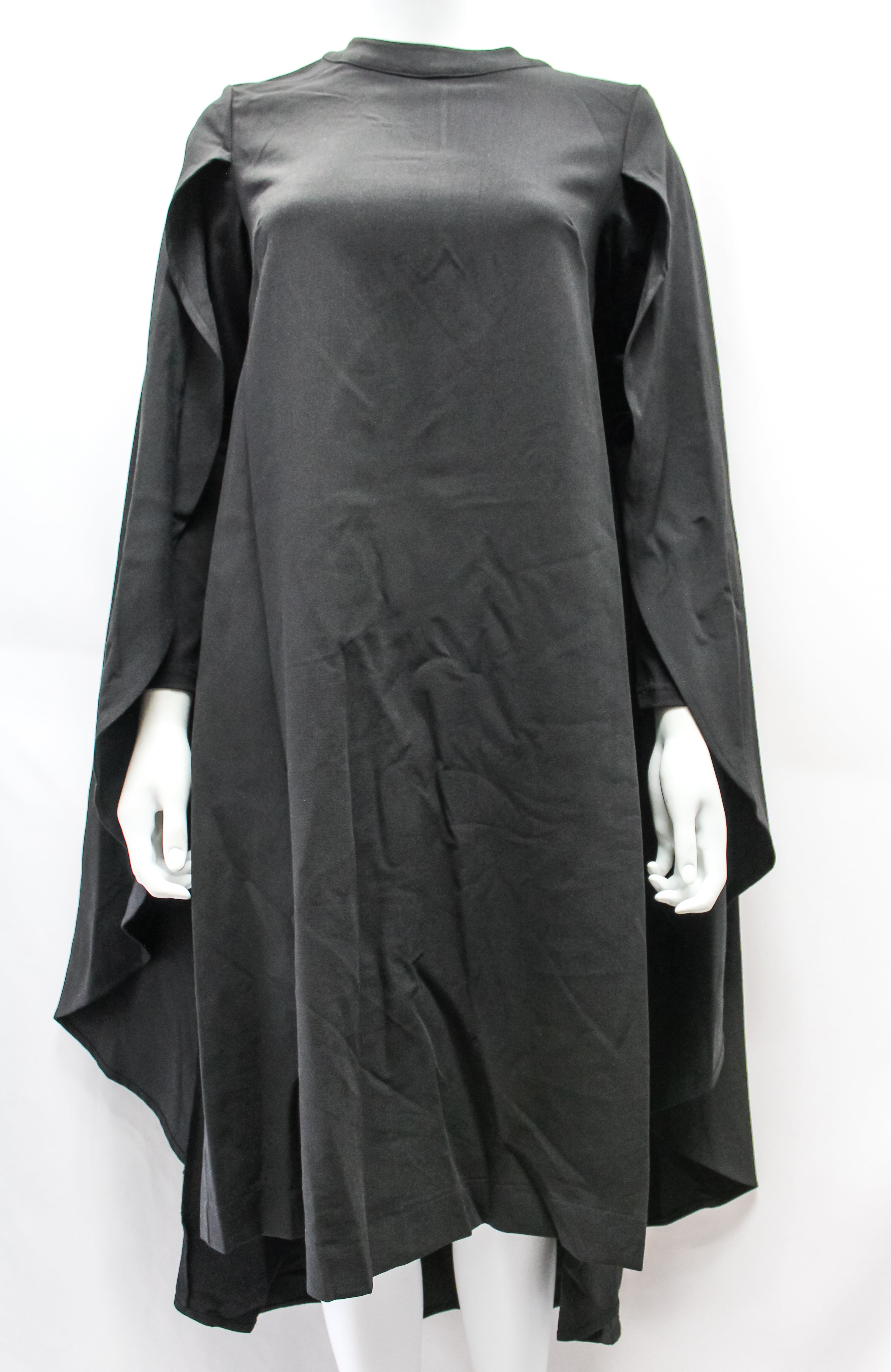 METALLIC CAPE DRESS