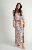 HARPER PLAID PLEATED SET