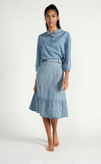 TTYL CHAMBRAY HENLEY