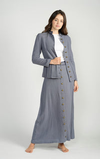 HARPER GAUZE MAXI W BRASS BUTTONS
