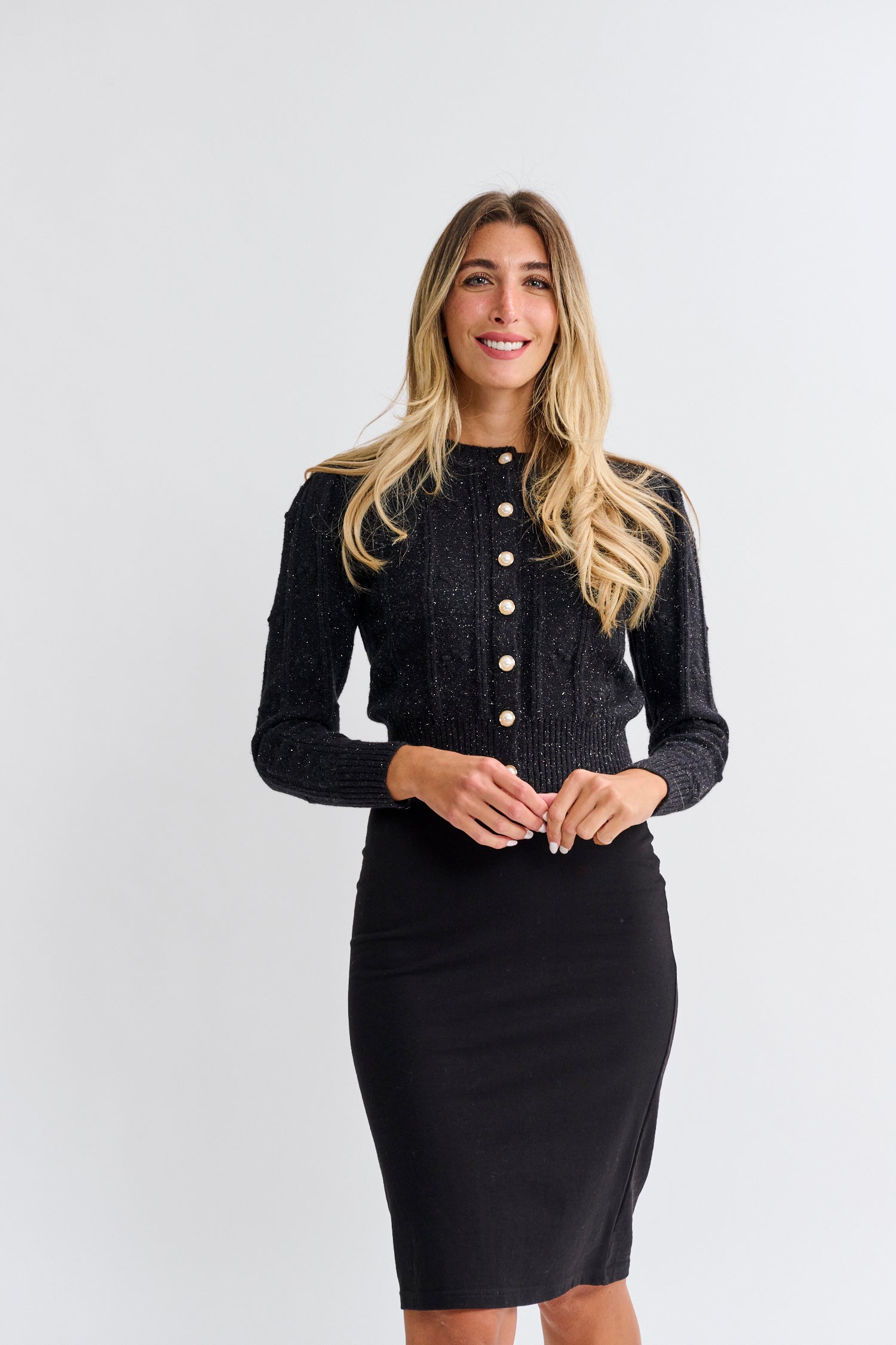 #OOTD PEARL BUTTONDOWN CARDIGAN