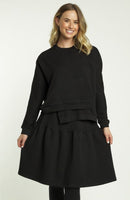 BA6 ELASTIC WAISTBAND REG LENGTH TIERED SKIRT