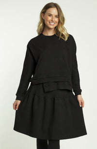 BA6 ELASTIC WAISTBAND REG LENGTH TIERED SKIRT
