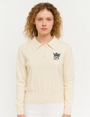 KNIT THEORY Collared Polo Sweater