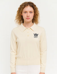 KNIT THEORY Collared Polo Sweater