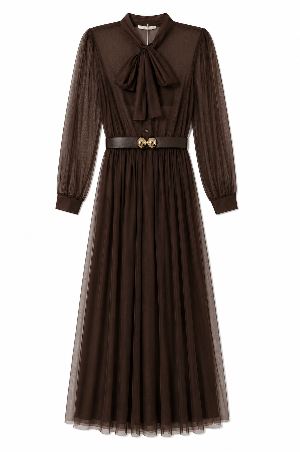 CARLUCCI MESH BUTTONDOWN DRESS