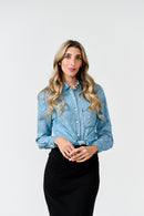 PAPER PARACHUTE PALM TREE CHAMBRAY SHIRT