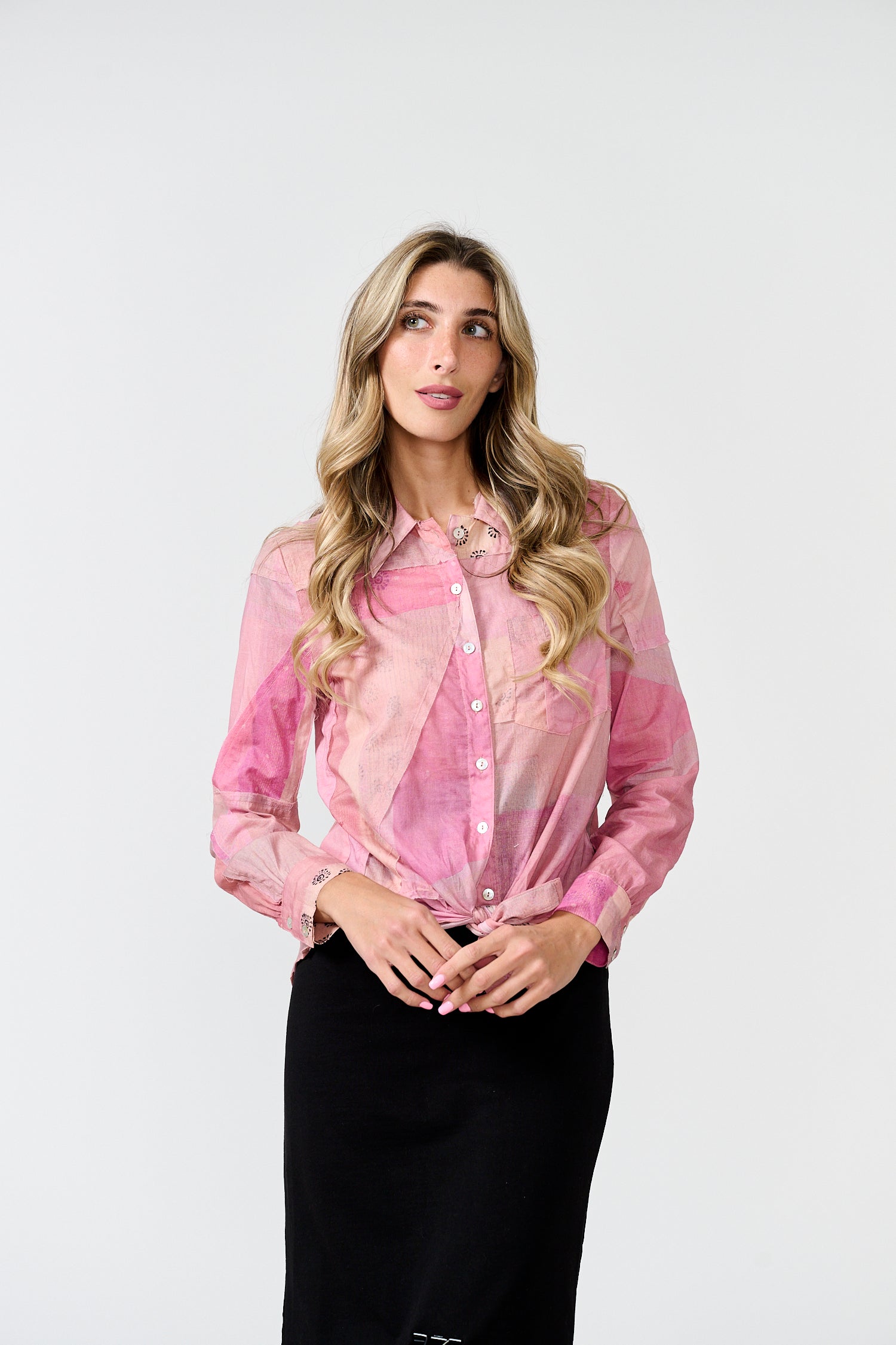 PAPAER PARACHUTE PRINTED PATCHWORK SHIRT