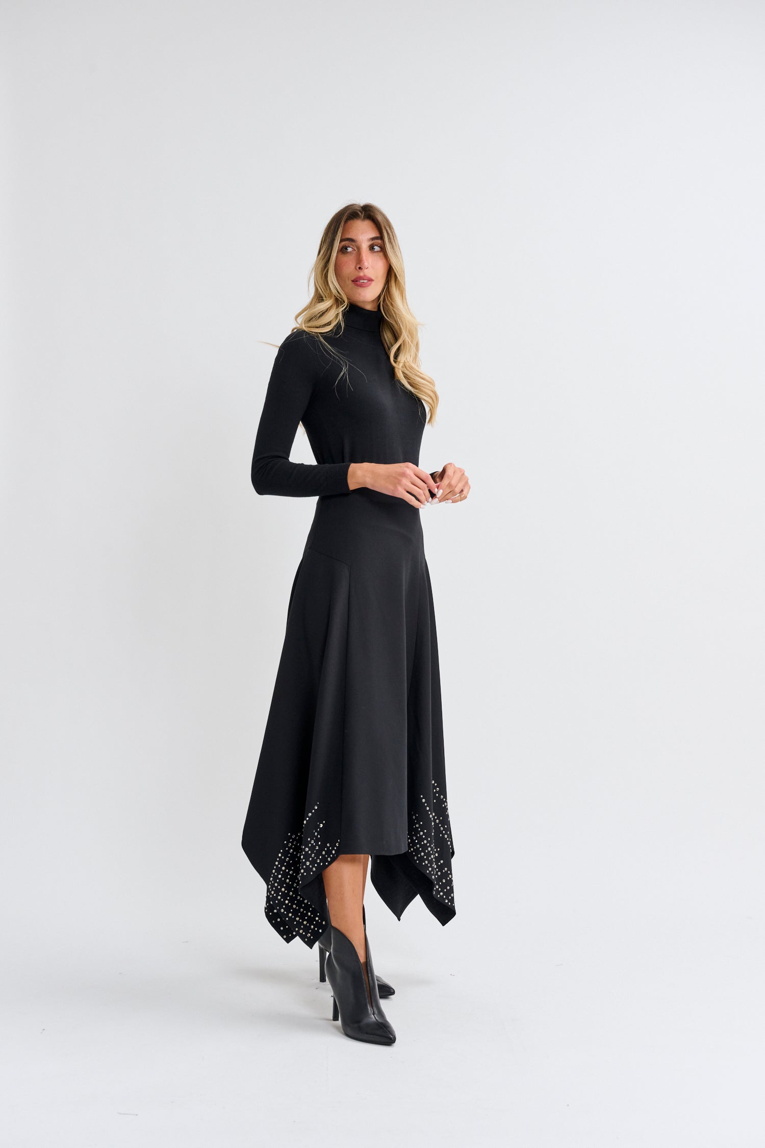 PAPER PARACHUTE ASYMMETRICAL STUDDED BOTTOM SKIRT