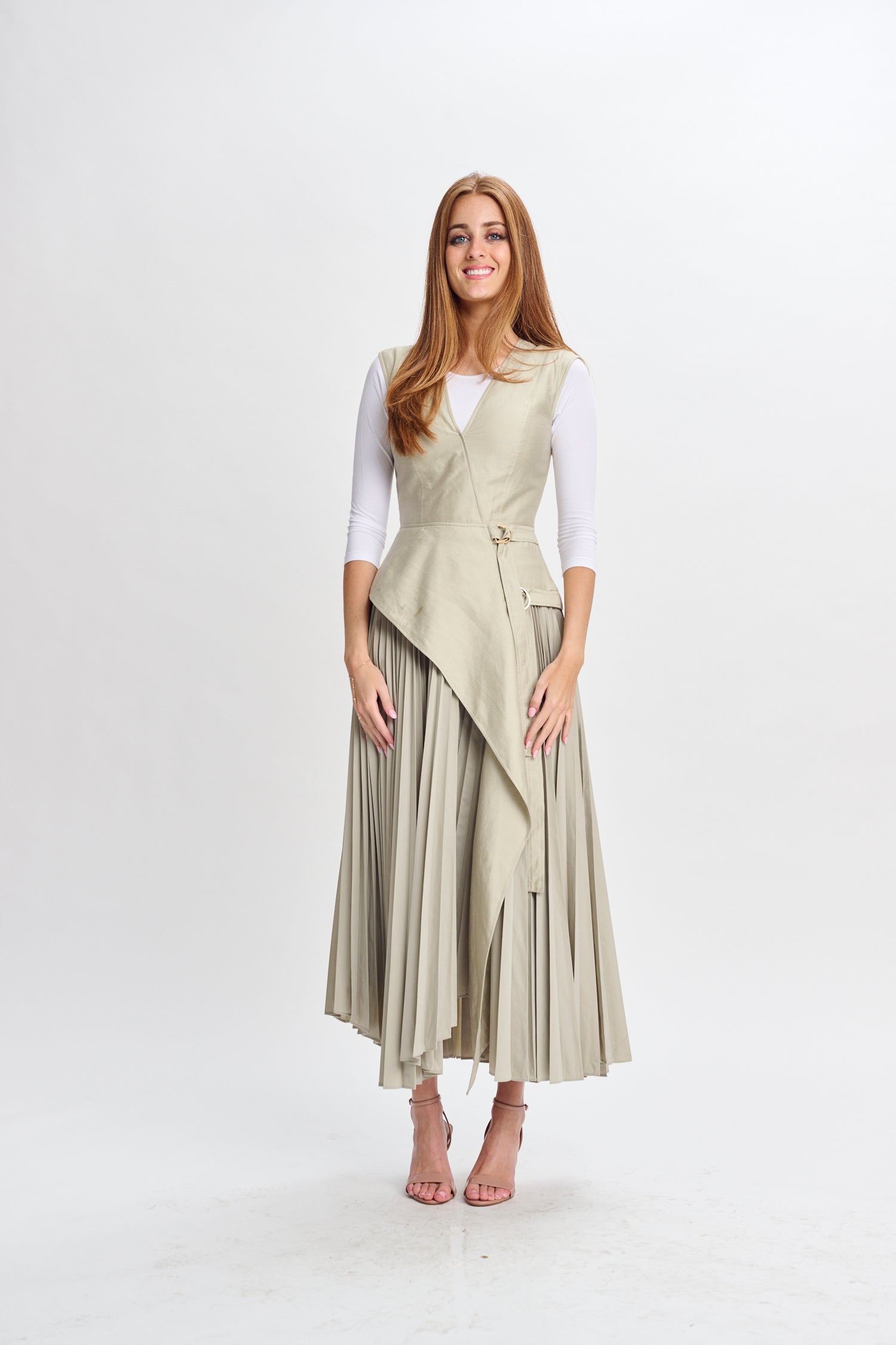 PAPAER PARACHUTE PLEATED BELTED JUMPER
