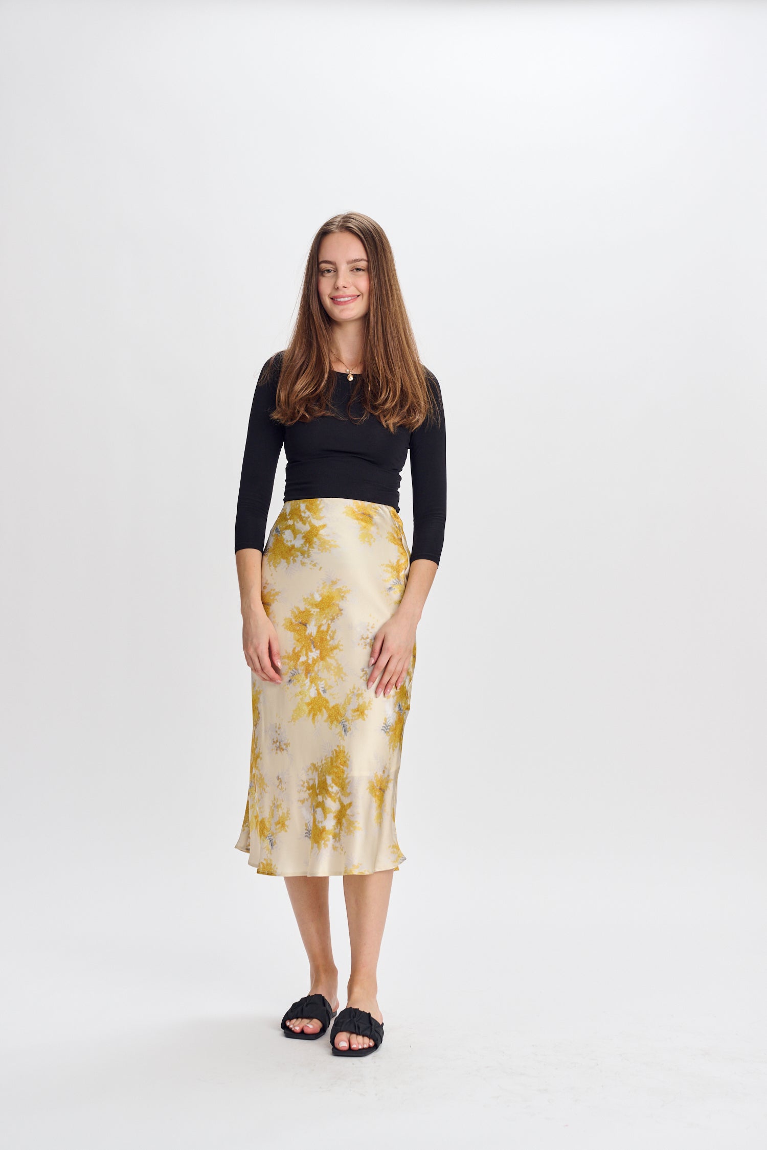 PAPER PARACHUTE FADED FLORAL PRINT SKIRT