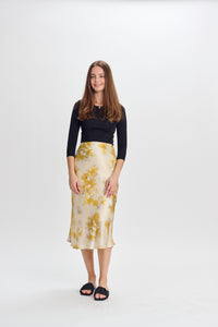 PAPER PARACHUTE FADED FLORAL PRINT SKIRT