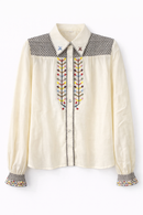 PAPER PARACHUTE RAINBOW EMBROIDERY TOP