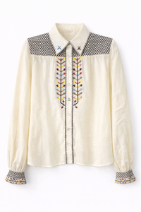 PAPER PARACHUTE RAINBOW EMBROIDERY TOP