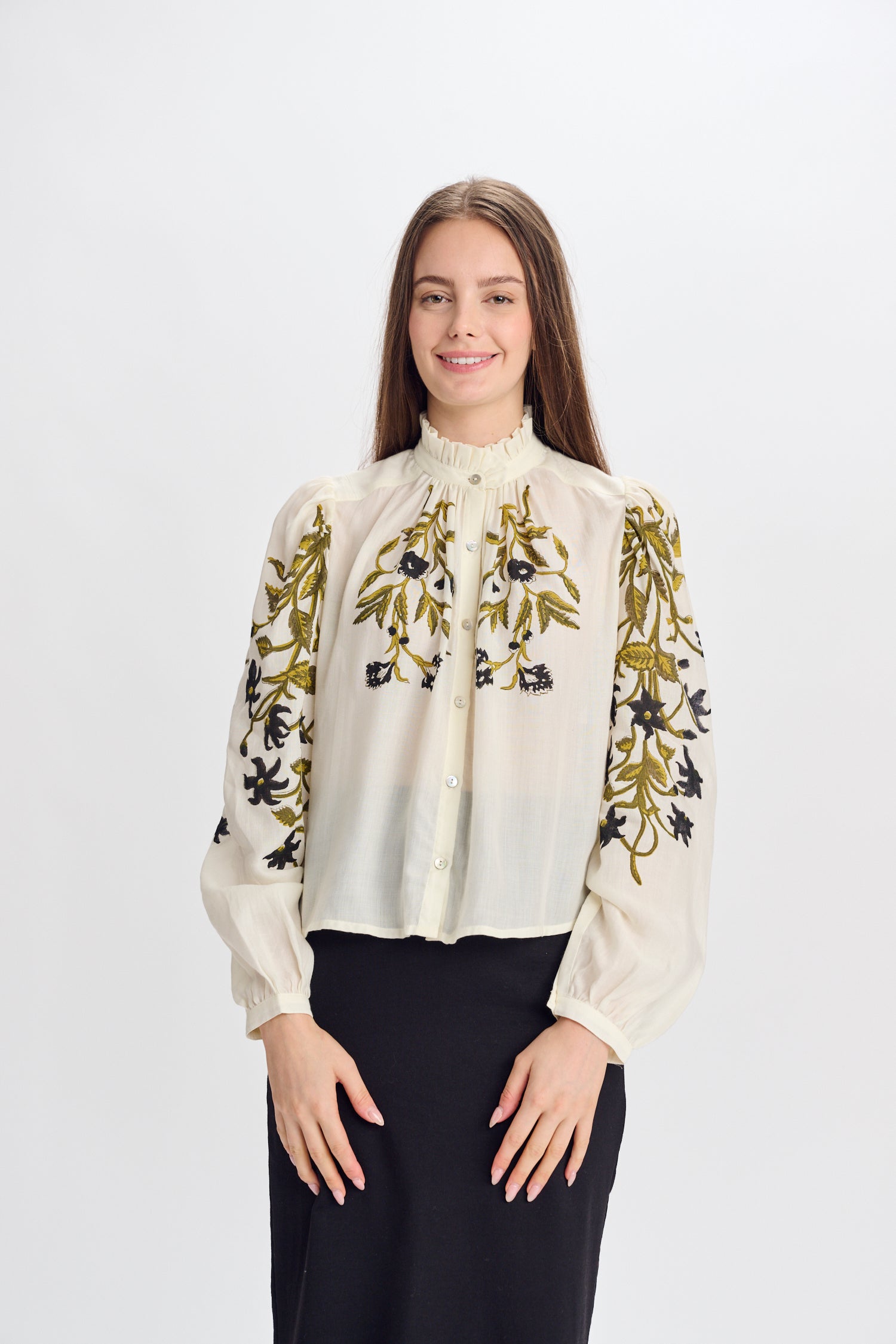 PAPAER PARACHUTE LINEN FLORAL PRINT SHIRT