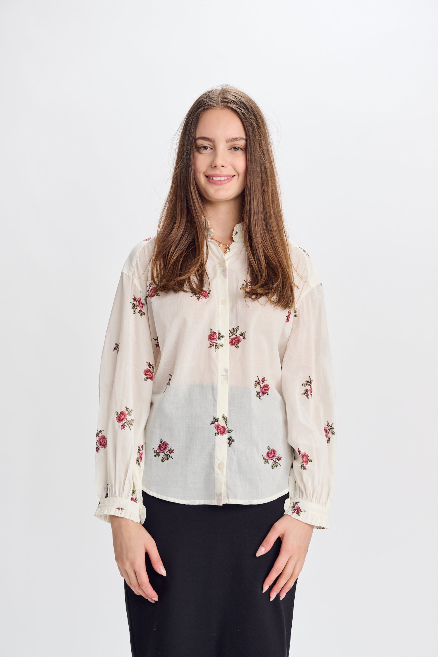 PAPER PARACHUTE ROSE PRINT BLOUSE