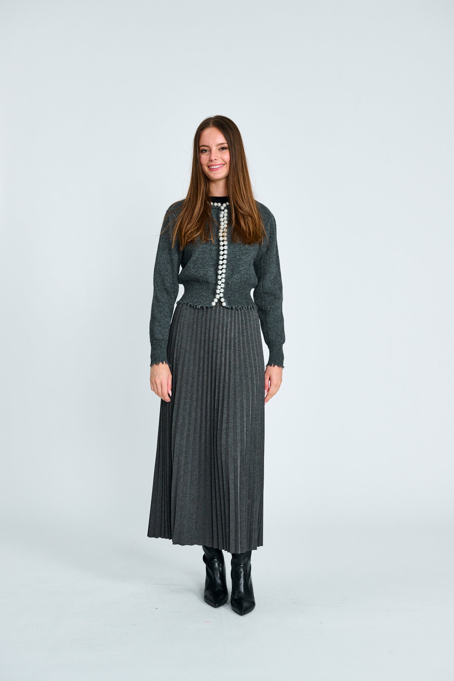 PAPER PARACHUTE ELASTIC WAIST PLEATED SKIRT