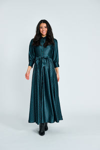 PAPER PARACHUTE SILKY CHAIN PRINT BUTTONDOWN DRESS
