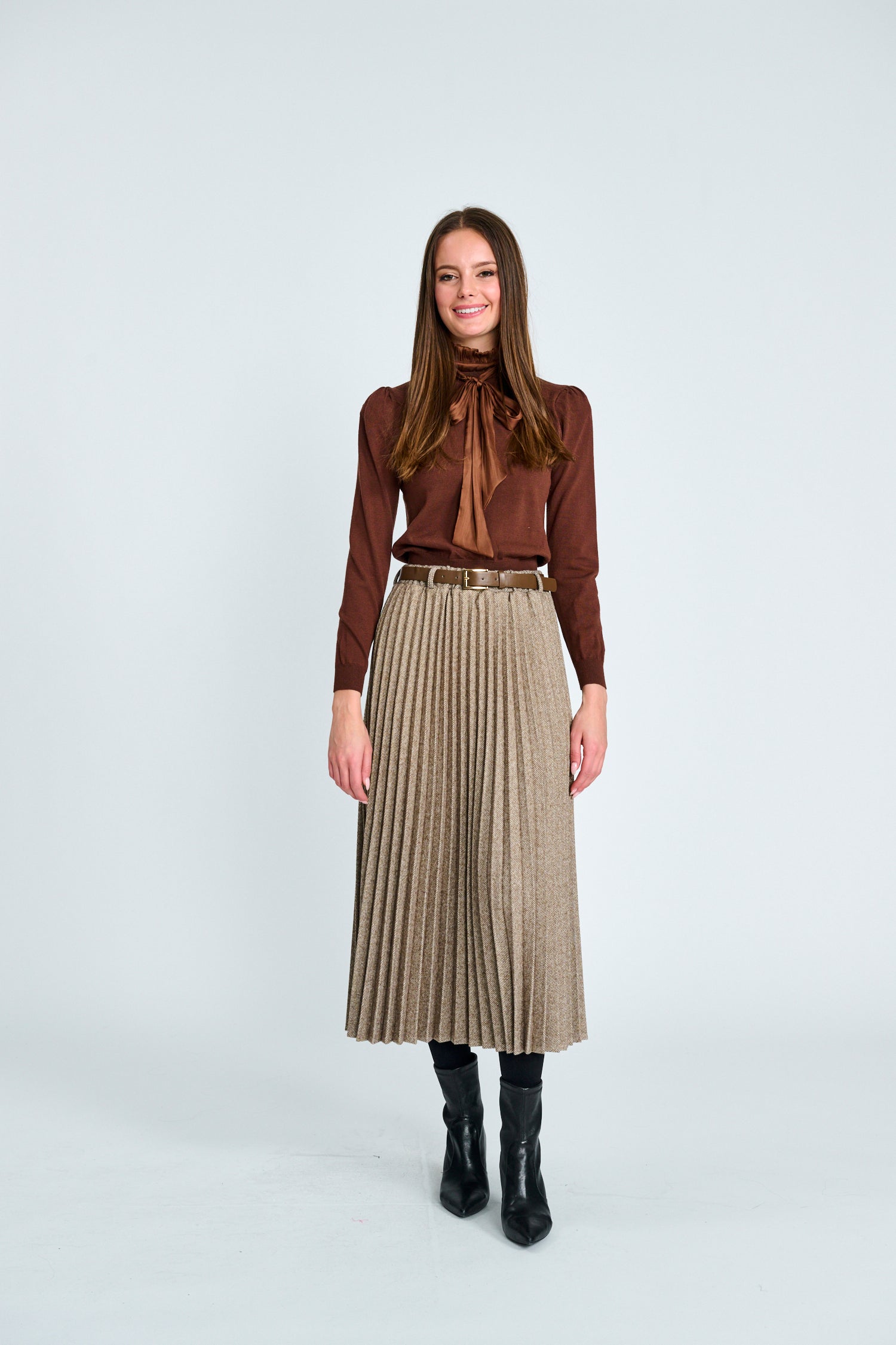 PAPER PARACHUTE FAUX LAYERED RUFFLE NECK TOP