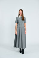 PAPER PARACHUTE DETACHABLE PEARL COLLAR SWEATER