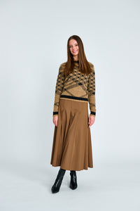 PAPER PARACHUTE SEWN PLEAT STRETCHBAND SKIRT