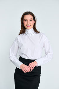 PAPER PARACHUTE STUDDED HIGH NECK TOP