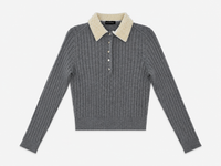 PAPER PARACHUTE DETACHABLE PEARL COLLAR SWEATER