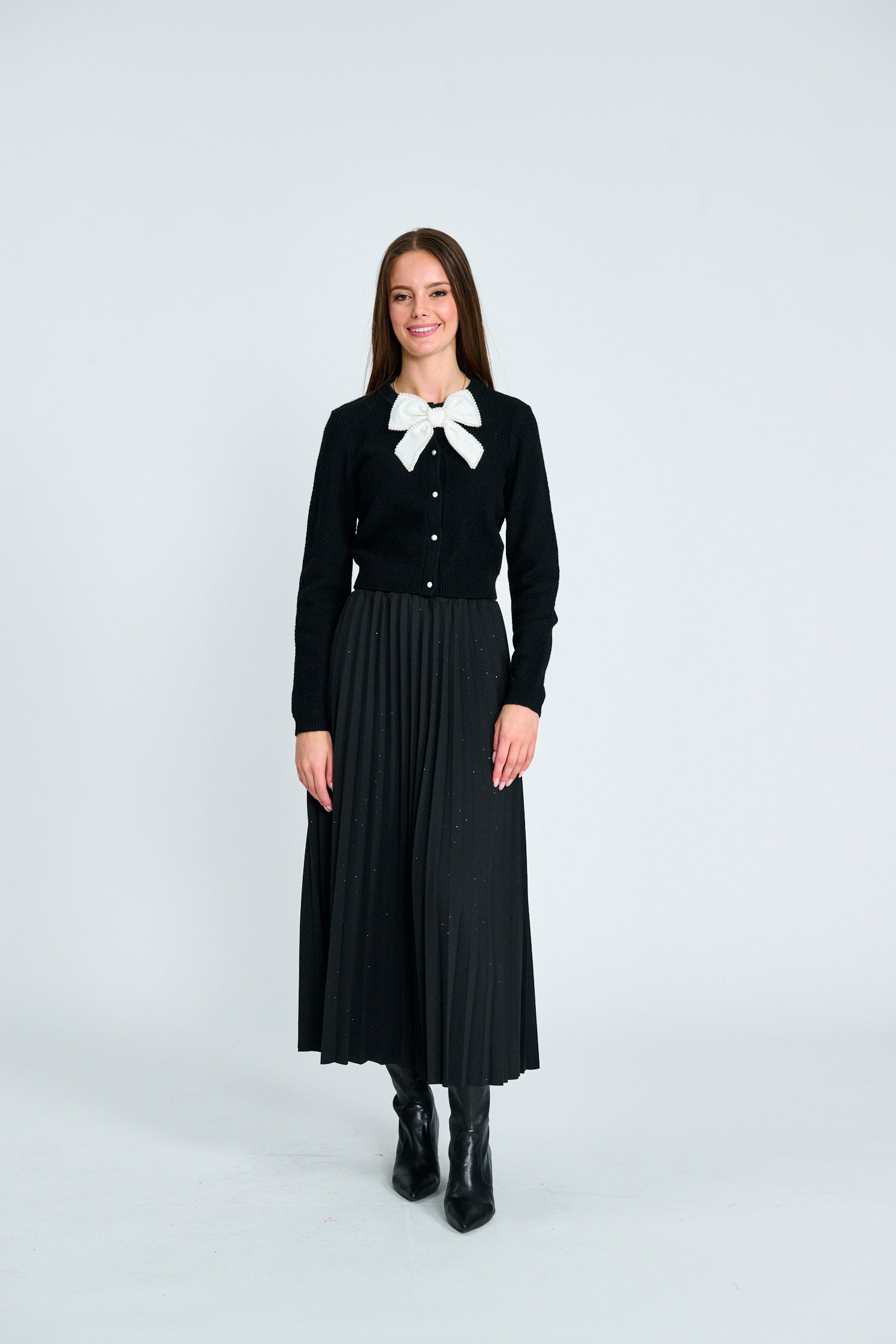 PAPER PARACHUTE PEARL BOW CARDI