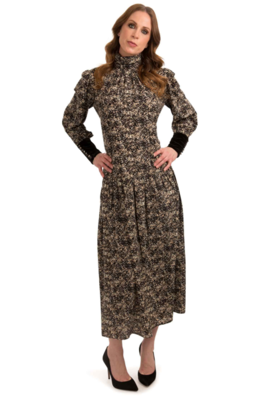 PAPER PARACHUTE TURTLENECK MAXI DRESS