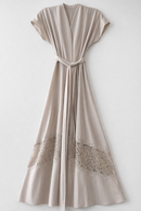 CELINA`S SHORTSLEEVES DRESS W LACE HEM W BELT