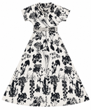 CELINA`S FLORAL GEM BELTED DRESS