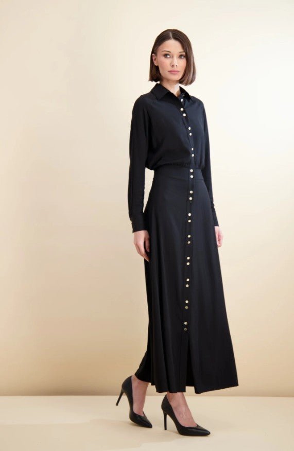 PASHMINA DOUBLE BUTTON MAXI DRESS