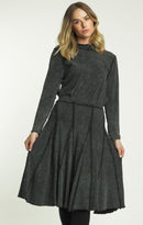 BA6 WASHED SKIRT W EXPOSED SEAMS