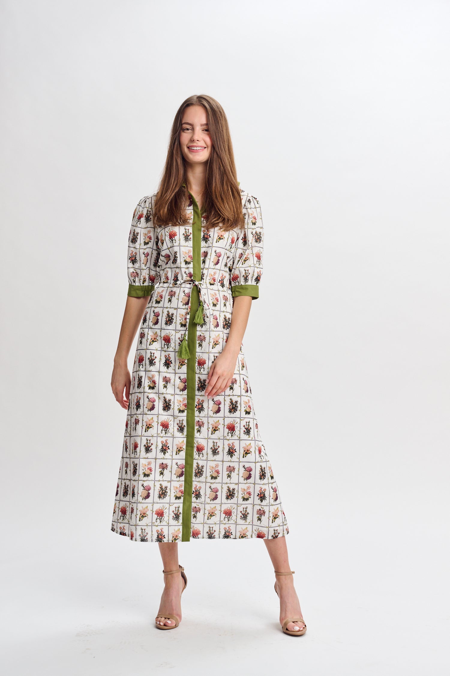 PASCAL TRIM FLORAL PRINT DRESS