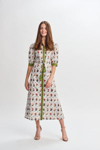 PASCAL TRIM FLORAL PRINT DRESS