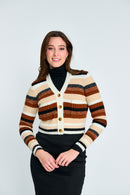 PASCAL STRIPED CHUNKY KNIT CARDI