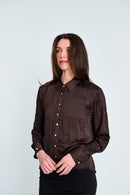 PASCAL CRIMPED SILKY BUTTON DOWN TOP