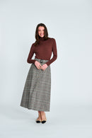 PAPER PARACHUTE BUTTONDOWN PLAID BELTED SKIRT