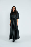 PASCAL SILKY FLORAL APPLIQUE DRESS