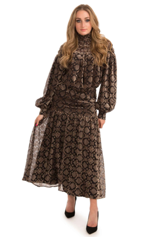 PASCAL VELVET DESIGN ON TULLE SET