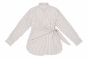 Q2 OVERSIZED STRIPED SIDE-TIE SHIRT