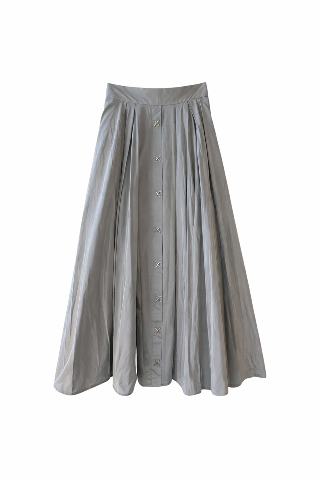 CARLUCCI BUTTONDOWN TAFFETA SKIRT