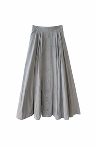 CARLUCCI BUTTONDOWN TAFFETA SKIRT