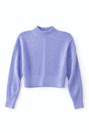 KNIT THEORY Cropped Cable Relaxed Sweater