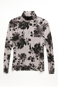 KUO Printed Turtleneck