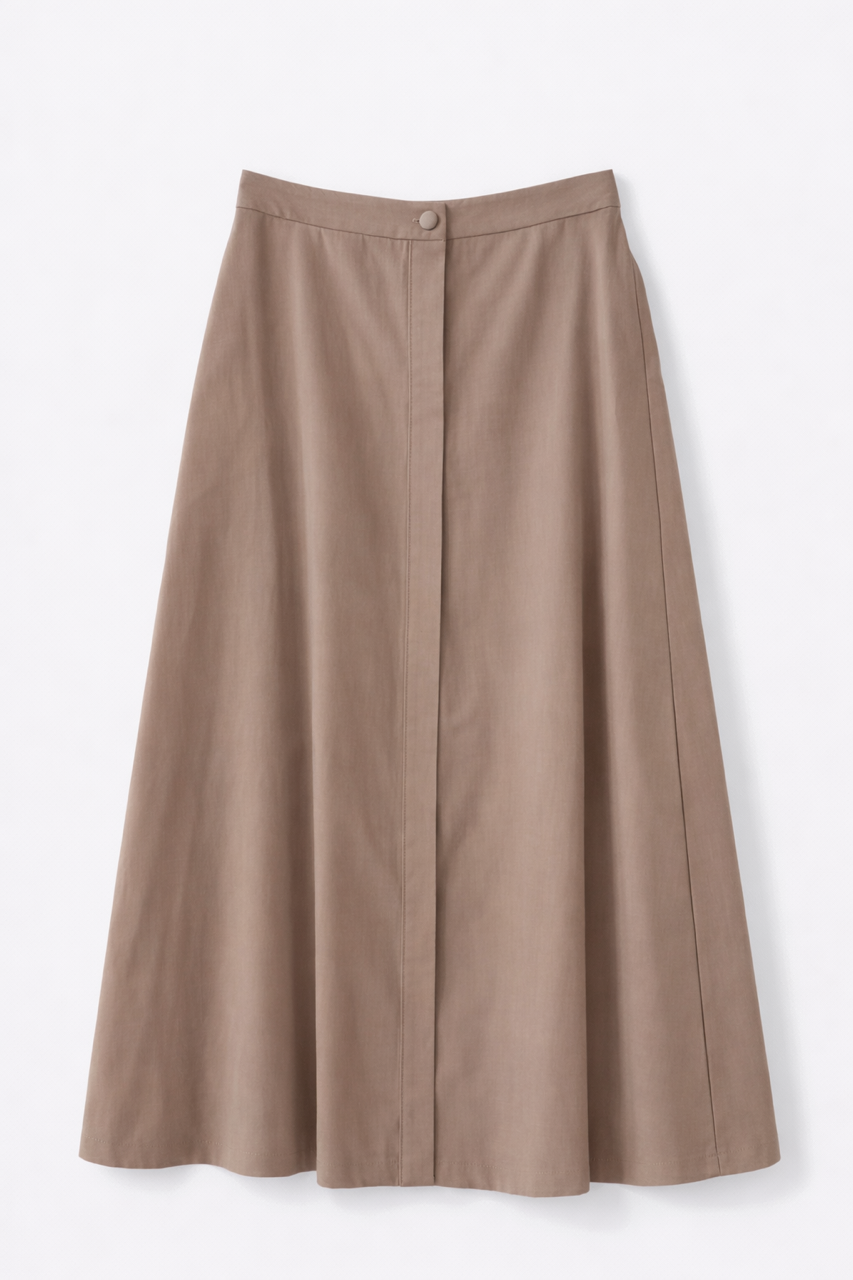 CELINA`S A-LINE COVERED BUTTONS SKIRT