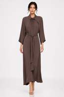 CELINA`S GATHERED CHIFFON DRESS