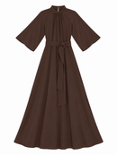CELINA`S GATHERED CHIFFON DRESS