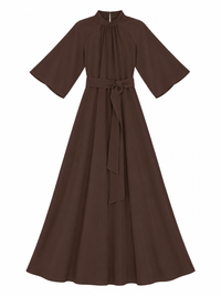 CELINA`S GATHERED CHIFFON DRESS